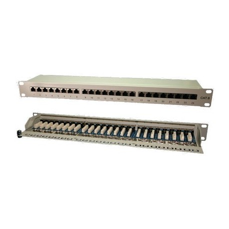 Logilink plan 19" patch panel cat. 6, blindé,  24 ports, 1 u