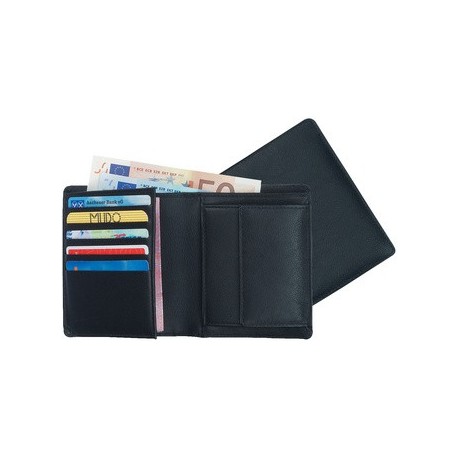 Alassio porte-monnaie combiné, cuir, noir