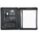 Alassio serviette classeur "bosa", a4, cuir nappa, noir