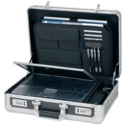 Alumaxx attaché-case pour laptop "carbon", aluminium