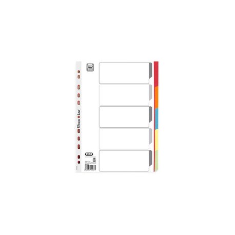 Elba intercalaires en carton, uni, format a4, couleur, 5