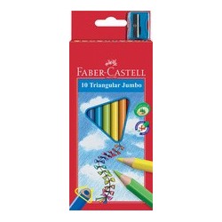 Faber-castell buntstifte jumbo dreikant, 10er kartonetui
