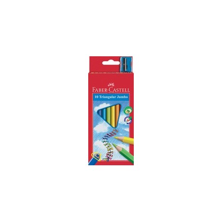 Faber-castell buntstifte jumbo dreikant, 10er kartonetui