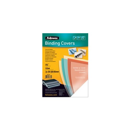 Fellowes couverture, a4, pvc, transparente, 0,24 mm