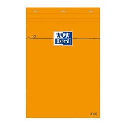 Oxford bloc-notes, 85 x 120 mm, quadrillé,80 feuilles,orange