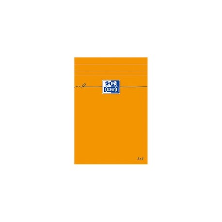 Oxford bloc-notes, 110x170mm, quadrillé,80 feuilles, orange
