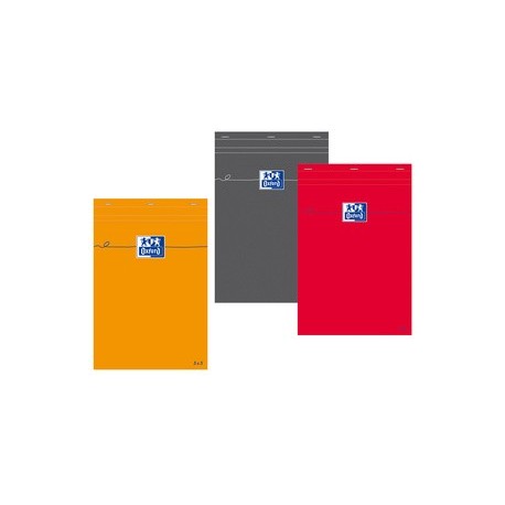 Oxford bloc-notes, a4, quadrillé, 80 feuilles, orange