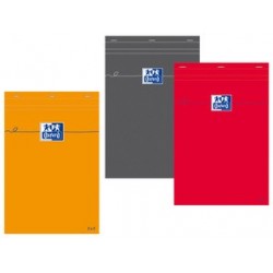 Oxford bloc-notes, a4, quadrillé, 80 feuilles, gris