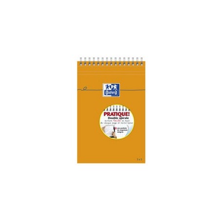 Oxford bloc-notes, a5, quadrillé, 80 feuilles, reliure