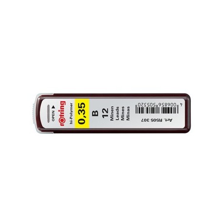 Rotring etui de mines pour porte-mines tikky 1,0 mm