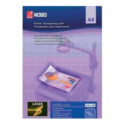 Nobo transparent pour imprimante laser, format a4, 120 mu