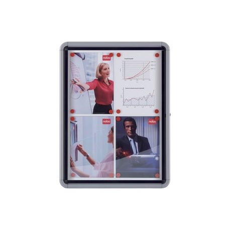 Nobo vitrine, surface d'affichage en métal, pour l'extérieur
