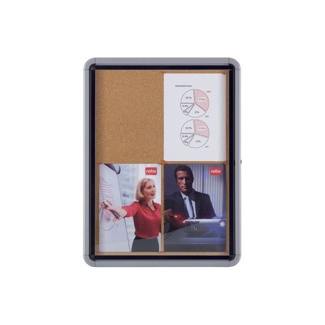 Nobo vitrine, surface en liège, pour l'intérieur, 4 x a4
