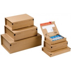 Colompac carton d'expédition de paquets "poste", taille: l, (LOT DE 10)