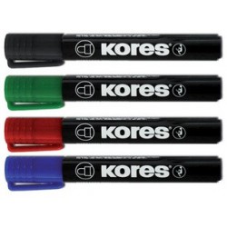Kores marqueurs permanents "k marker", pointe ogive, noir