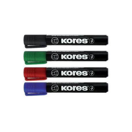 Kores marqueurs permanents "k marker", pointe ogive, noir