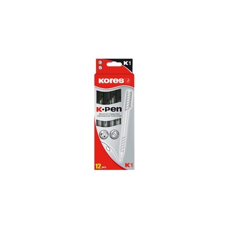 Kores stylo bille jetable k-pen k1, bleu,largeur de tracé: m