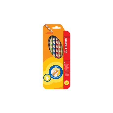 Stabilo crayon de couleur easycolors, pour droitier, étui