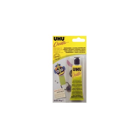 Uhu colle spéciale "creativ" pr mousse à découper, tube 33ml