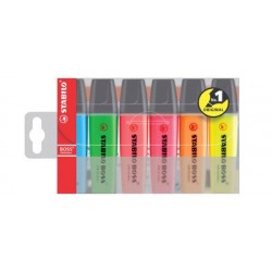 Stabilo surligneur "boss original", étui en pet de 4