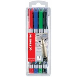 Stabilo marqueur permanent write-4-all, s, étui en plastique