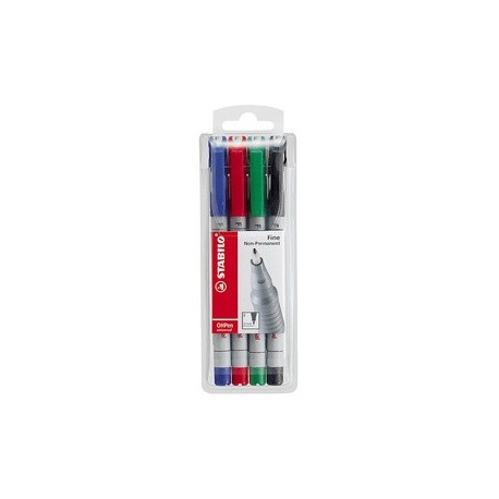 Stabilo feutre pour films ohpen universal, étui de 4,