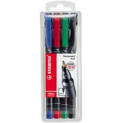 Stabilo feutre pour films ohpen universal, permanent, étui