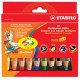 Stabilo crayon multifonctions woody 3 en 1, étui carton de