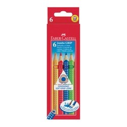 Faber-castell crayons de couleur jumbo grip, étui en carton