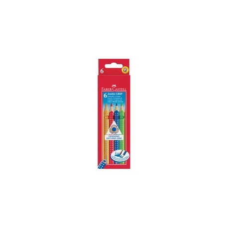 Faber-castell crayons de couleur jumbo grip, étui de 12