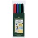 Faber-castell marqueur permanent multimark f, étui de 8