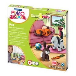 Fimo kids kit de modelage form & play "pet", level 1
