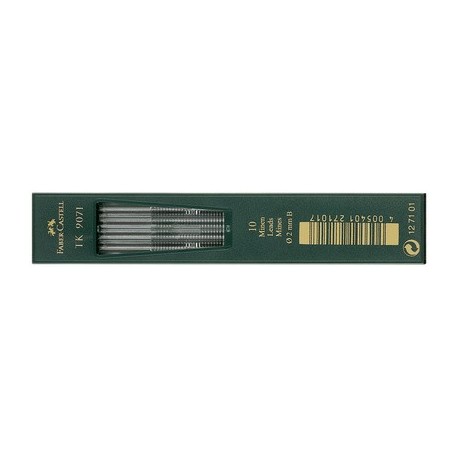 Faber-castell mines tk 9071, noir profond, degré dureté: h