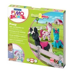 Fimo kids kit de modelage form & play "pony", level 2