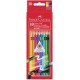Faber-castell crayons de couleur gommable avec grip, étui