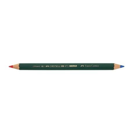 Faber-castell crayon couleur castell color 873, rouge - bleu