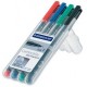 Staedtler marqueur permanent 318f lumocolor, étui de 4