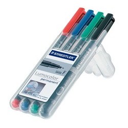 Staedtler marqueur permanent 318f lumocolor, étui de 8